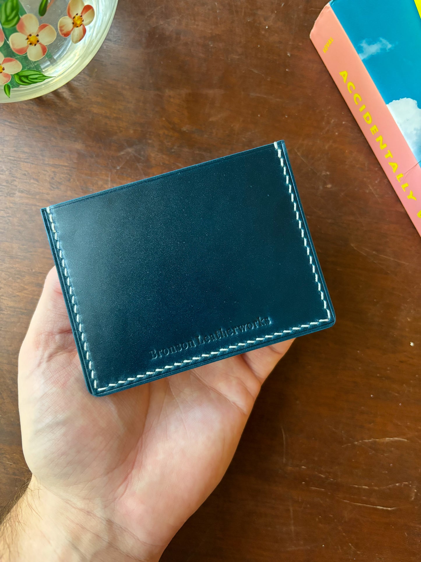 Shell Cordovan Blue Cardholder