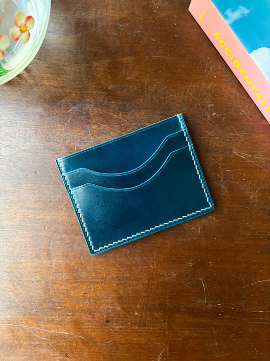 Shell Cordovan Blue Cardholder