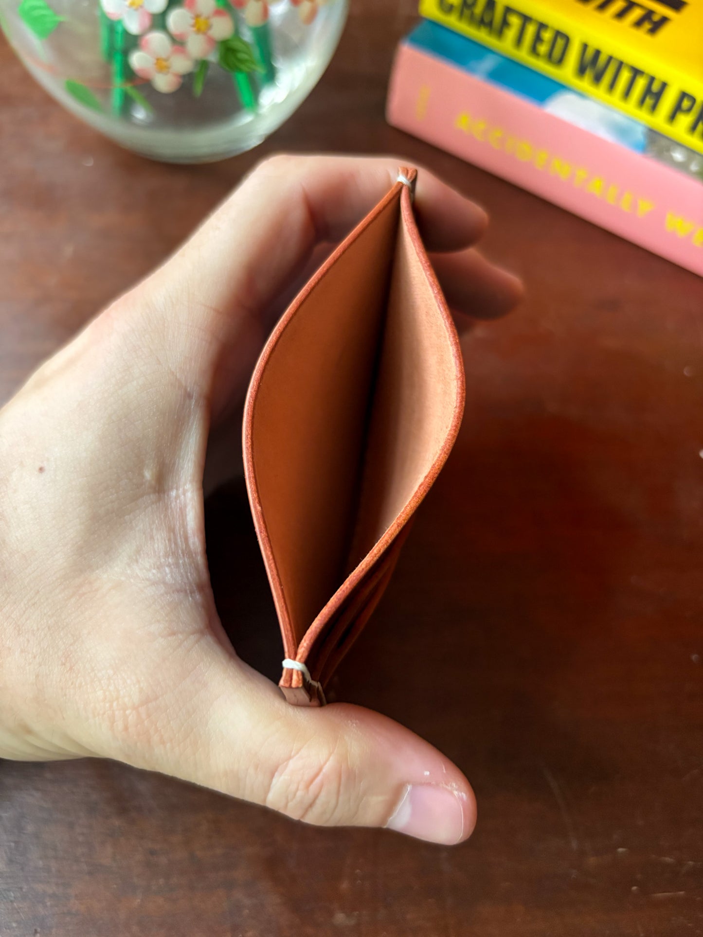 Shell Cordovan Burgundy Cardholder