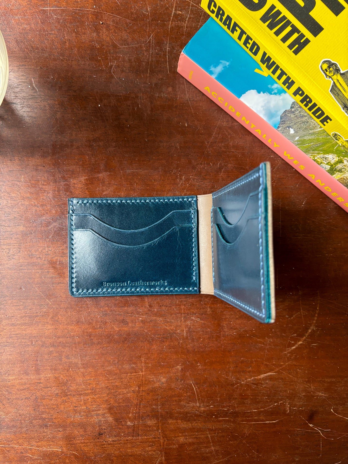 Toupe and Blue Billfold