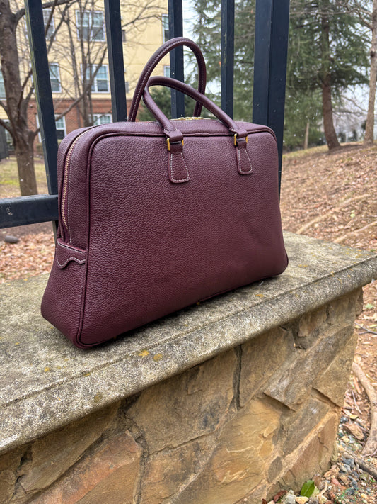 Bull-Calf Bag in Rouge Sellier