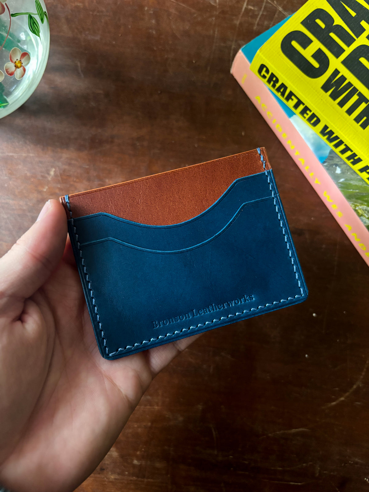 Chestnut and Blue Cardholder