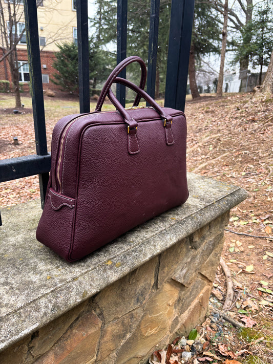 Bull-Calf Bag in Rouge Sellier