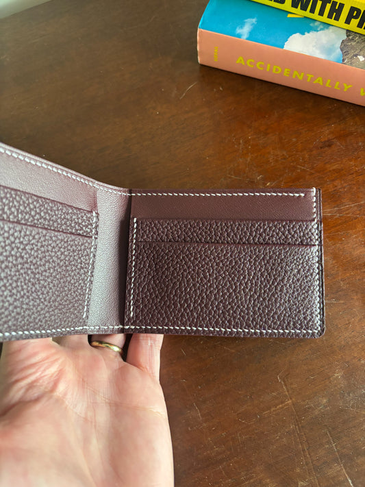 Bull-Calf Billfold in Rouge Sellier