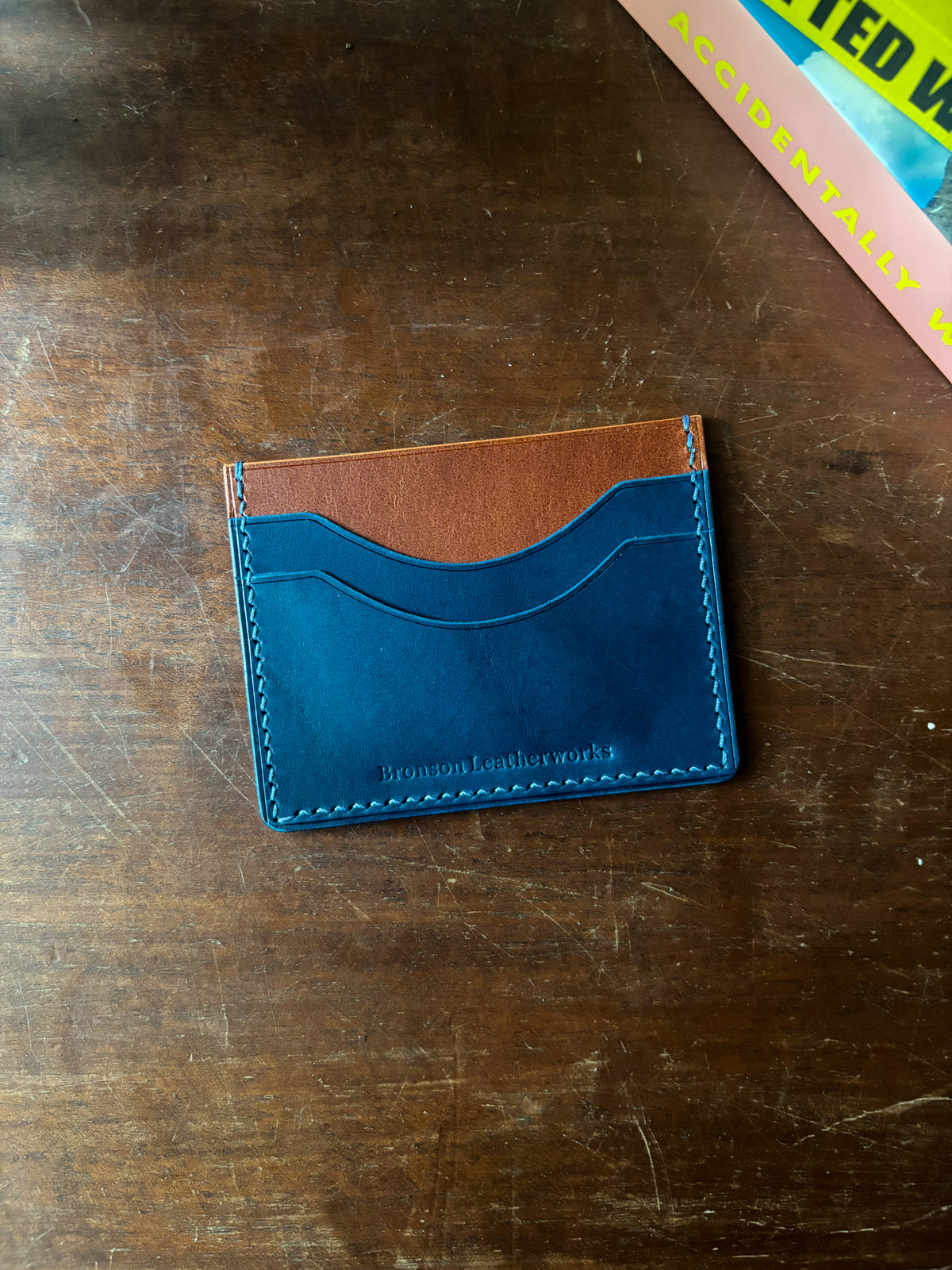 Chestnut and Blue Cardholder