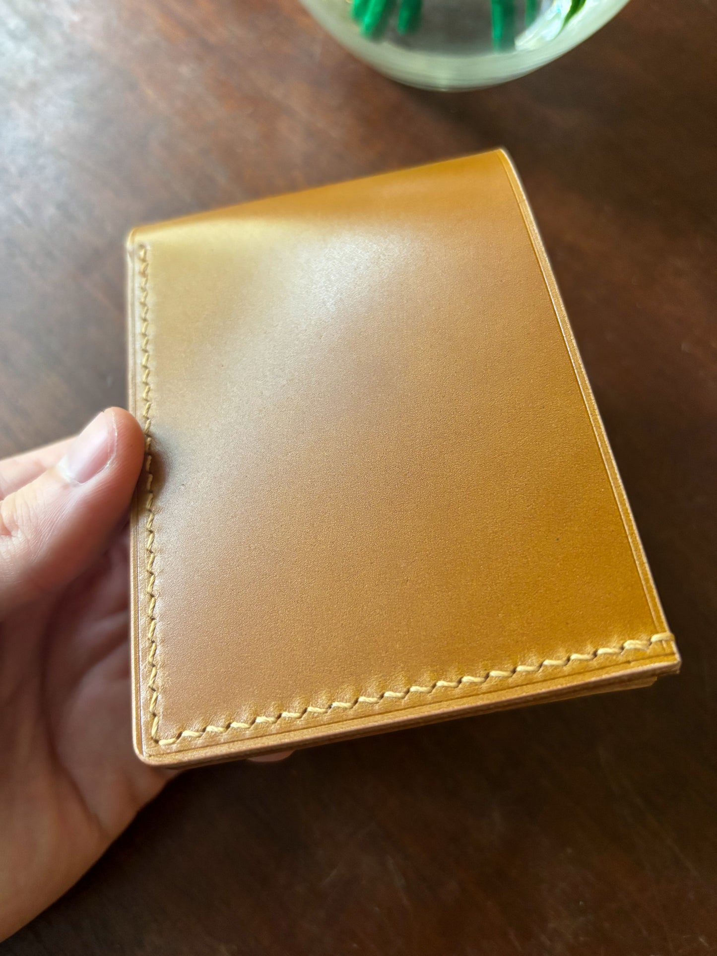 Shell Cordovan Camel and Natural Billfold