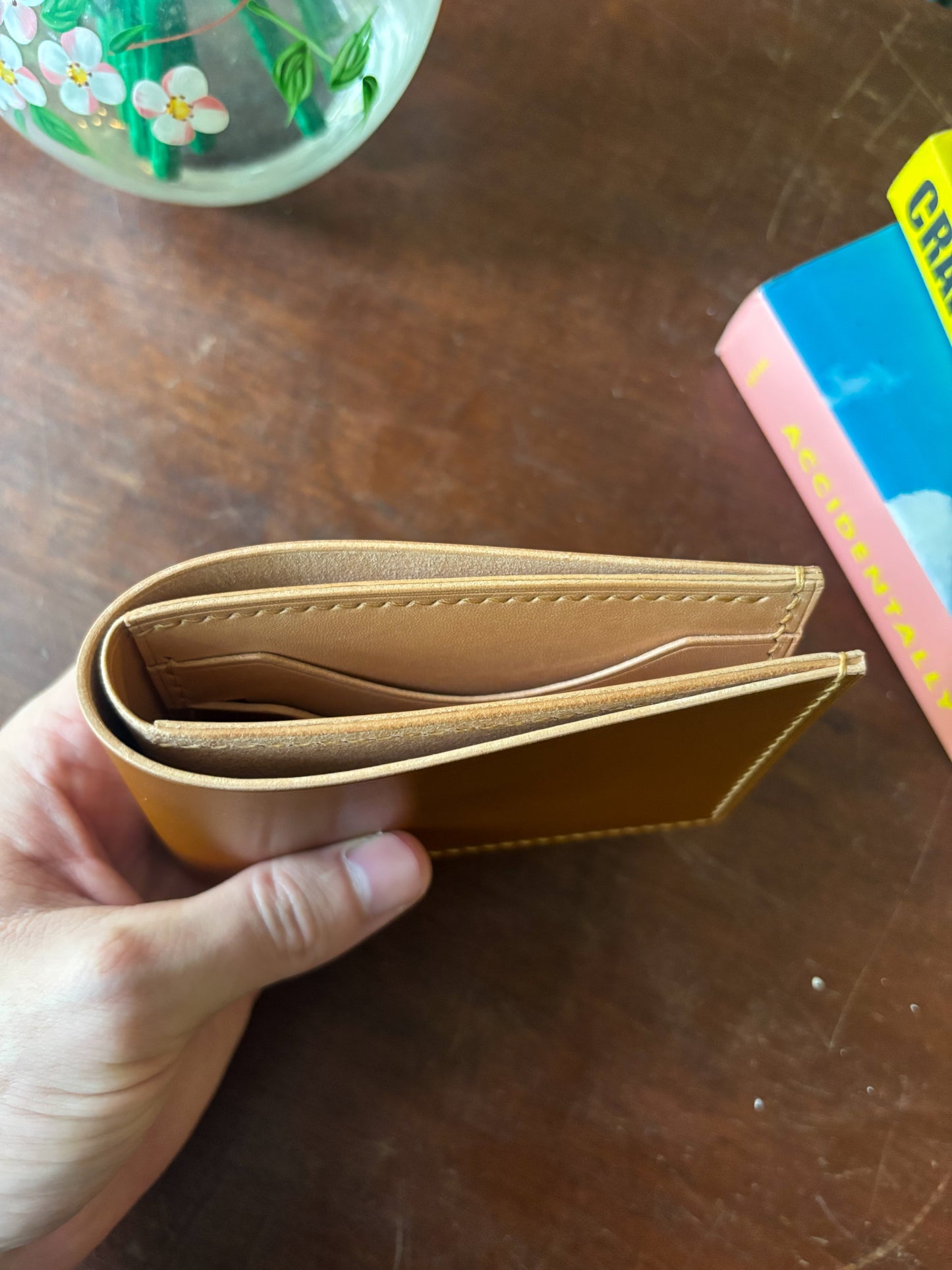Shell Cordovan Camel and Natural Billfold