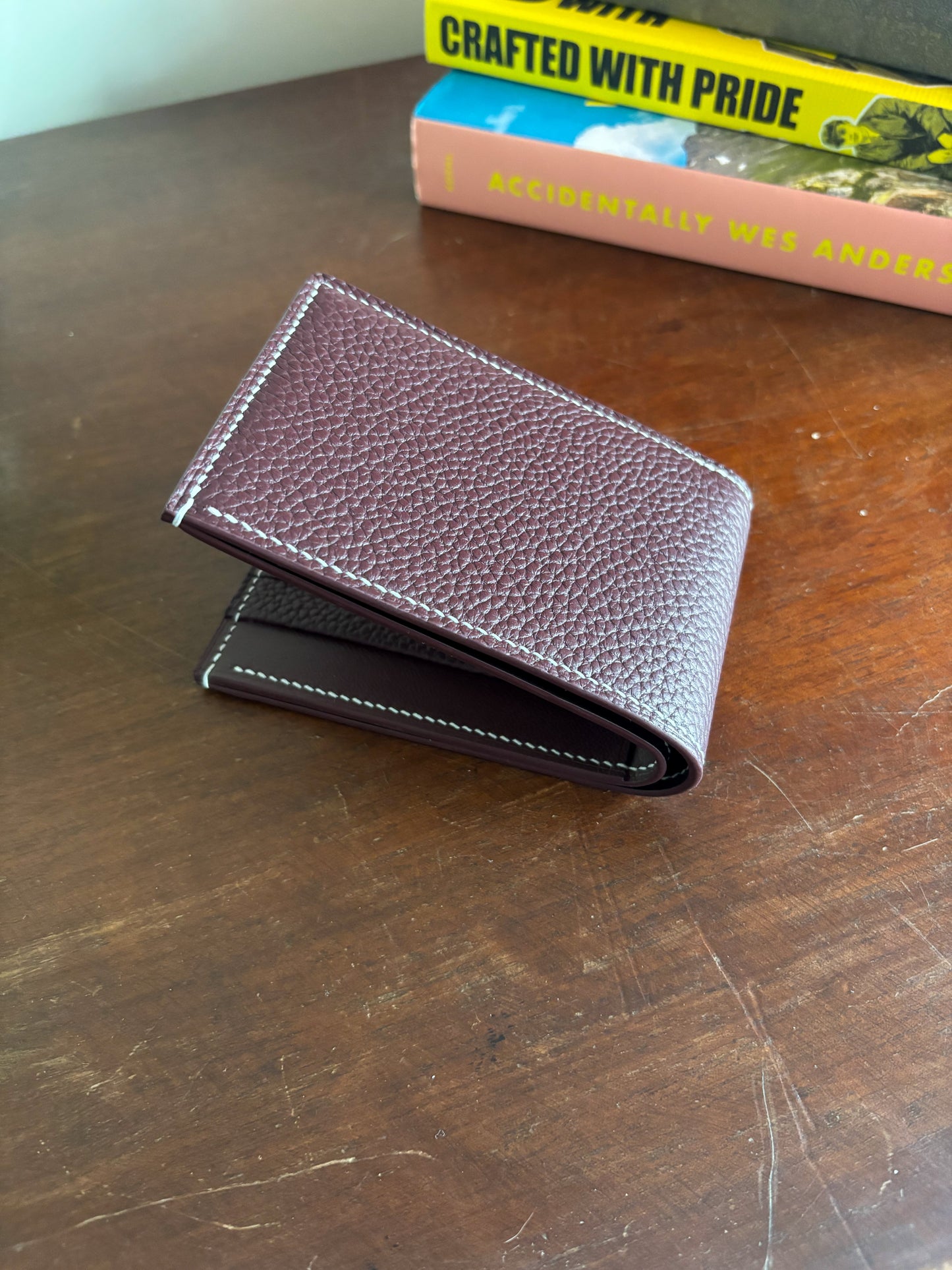 Bull-Calf Billfold in Rouge Sellier