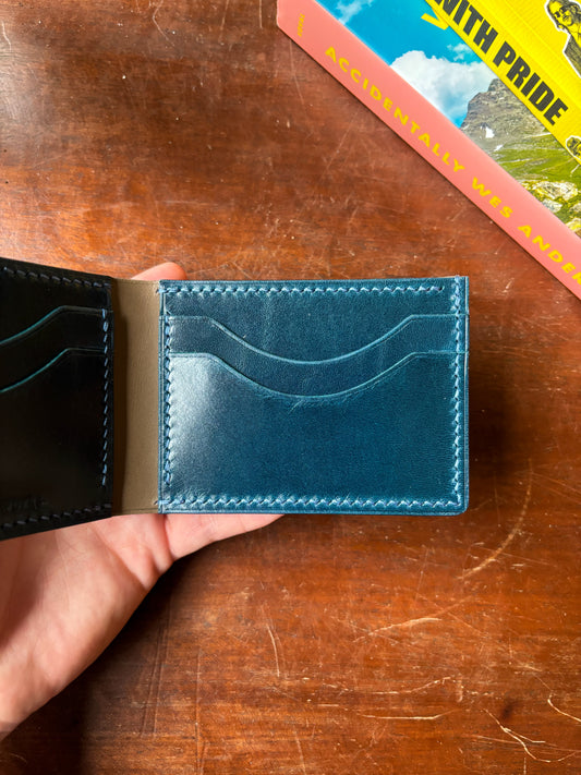 Toupe and Blue Billfold