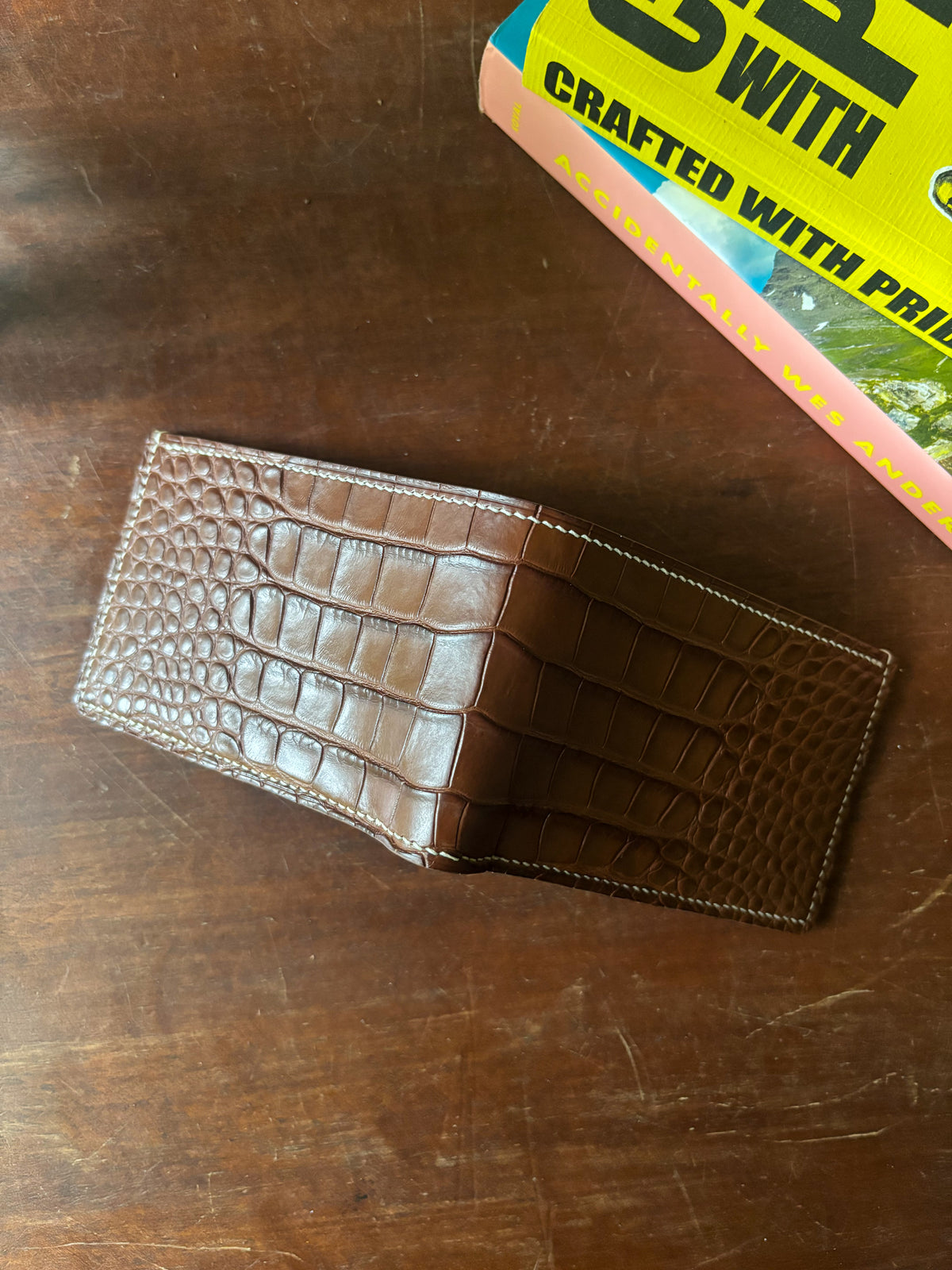 Rodeo American Alligator and Chevre Billfold