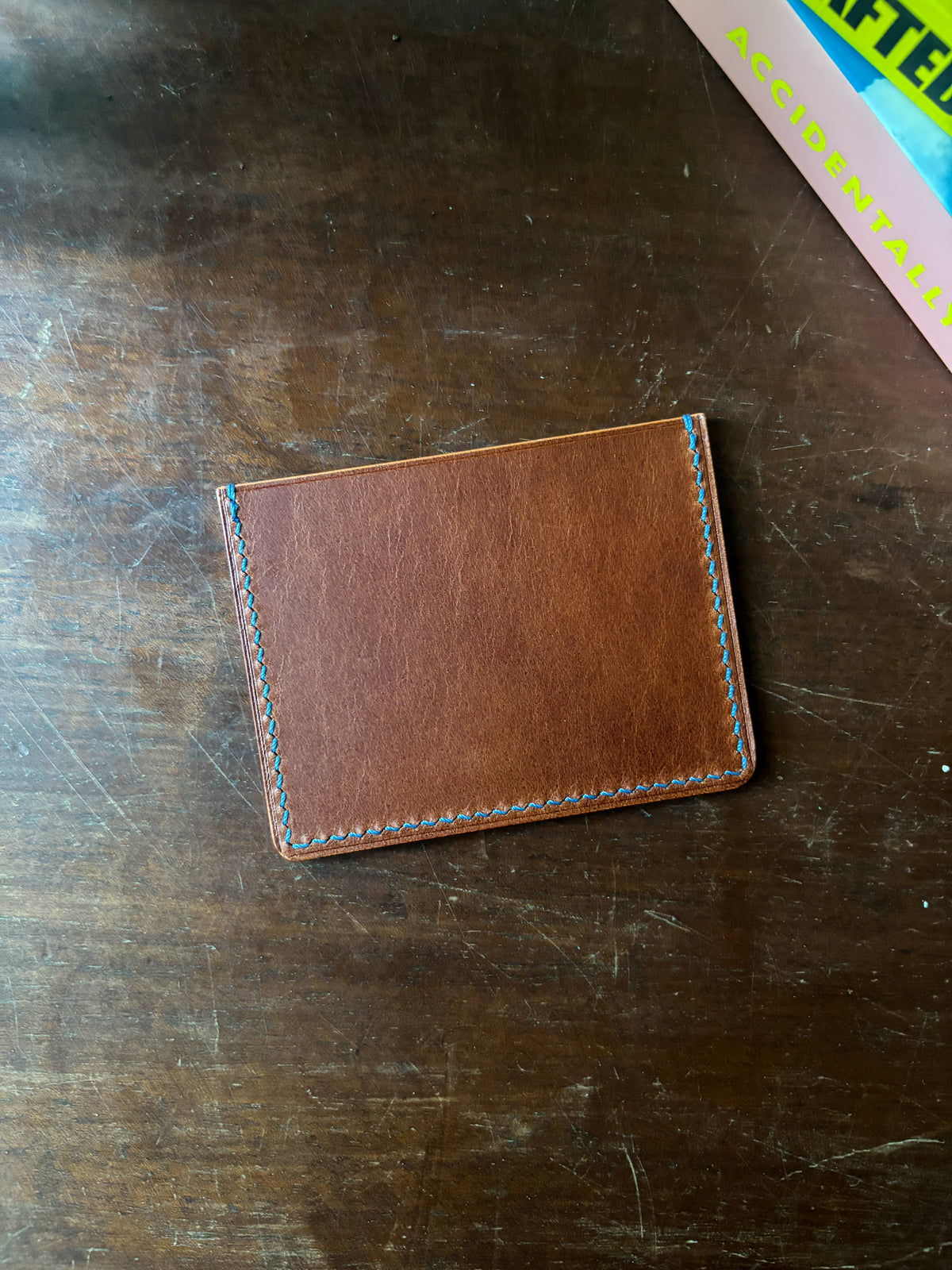 Chestnut and Blue Cardholder