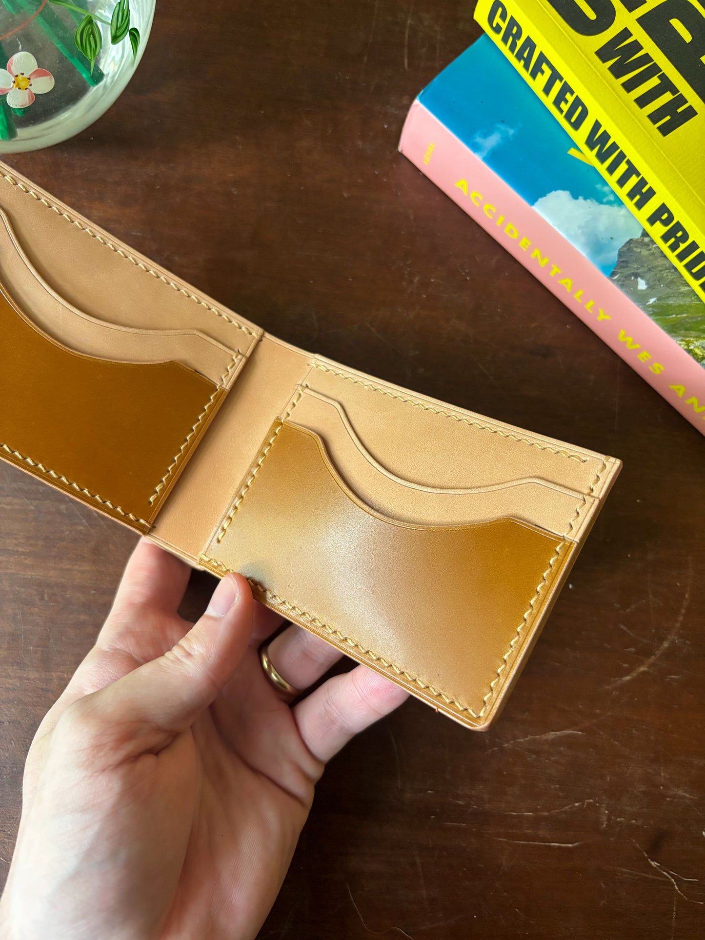 Shell Cordovan Camel and Natural Billfold