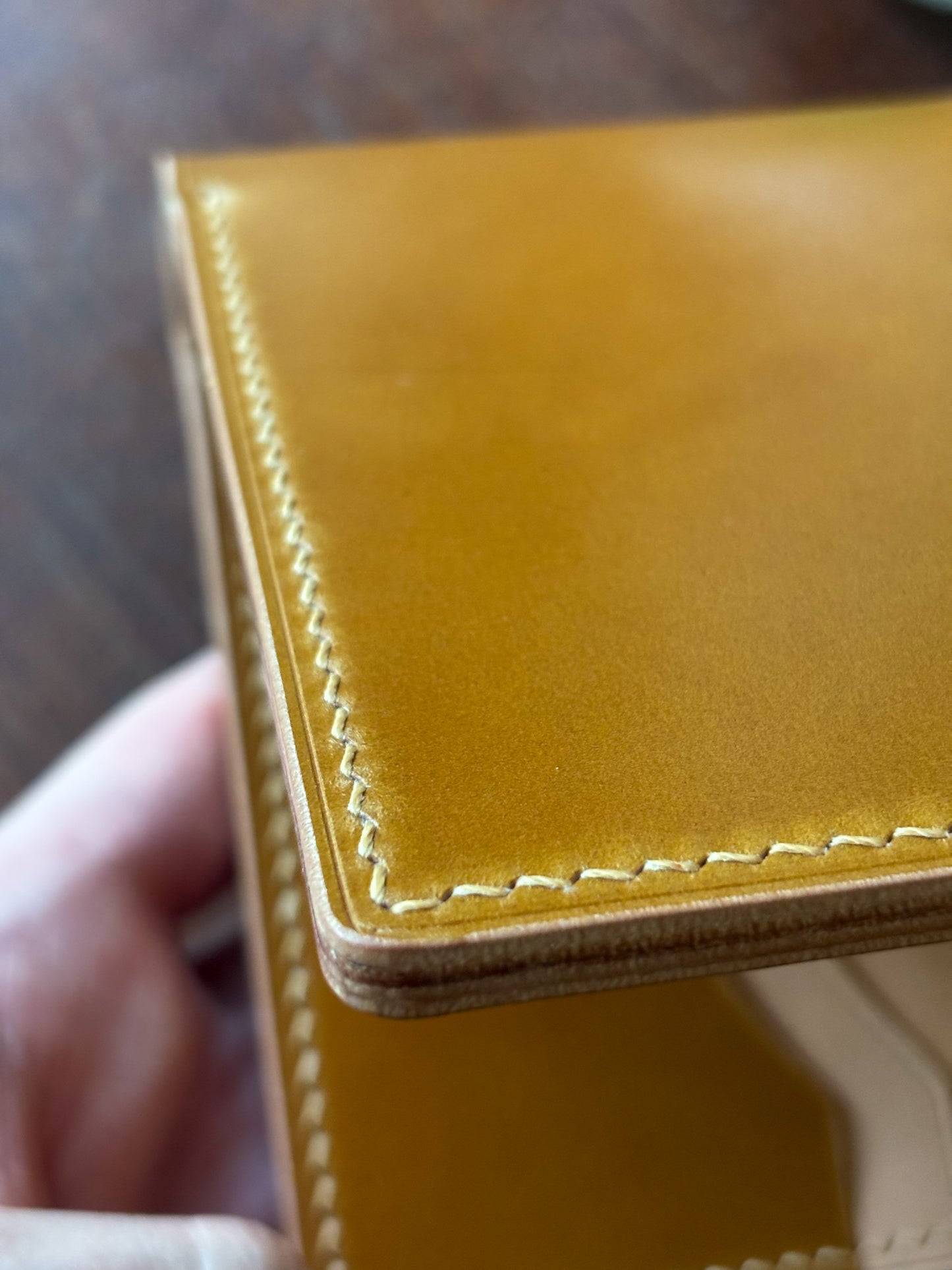 Shell Cordovan Camel and Natural Billfold