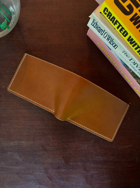Shell Cordovan Camel and Natural/Green Billfold