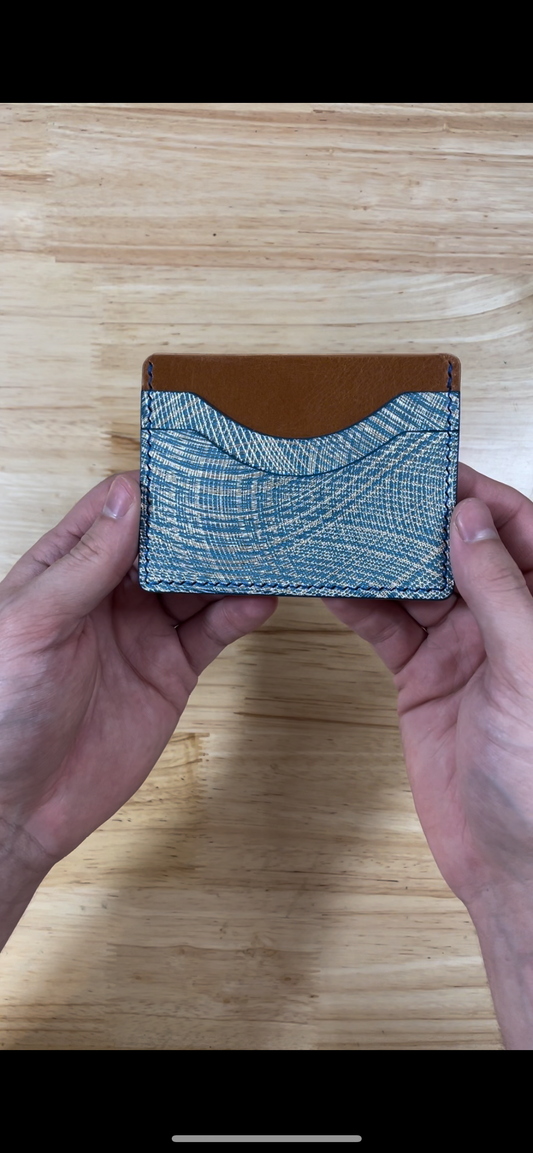 Blue Silver and Whiskey Cardholder
