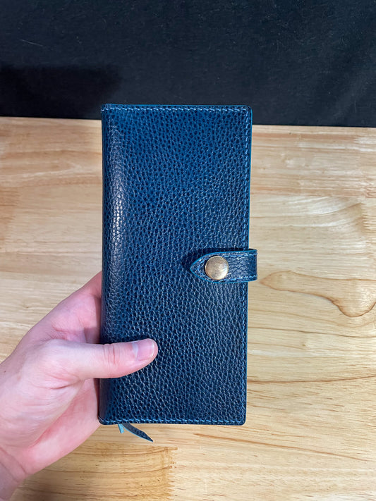 Blue and Whiskey Snap Wallet