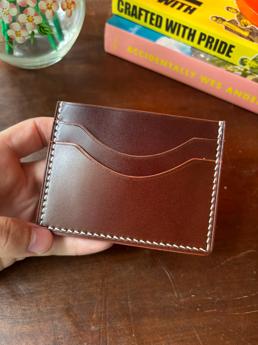 Shell Cordovan Burgundy Cardholder