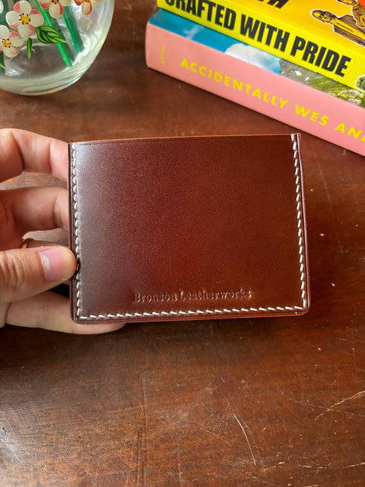 Shell Cordovan Burgundy Cardholder