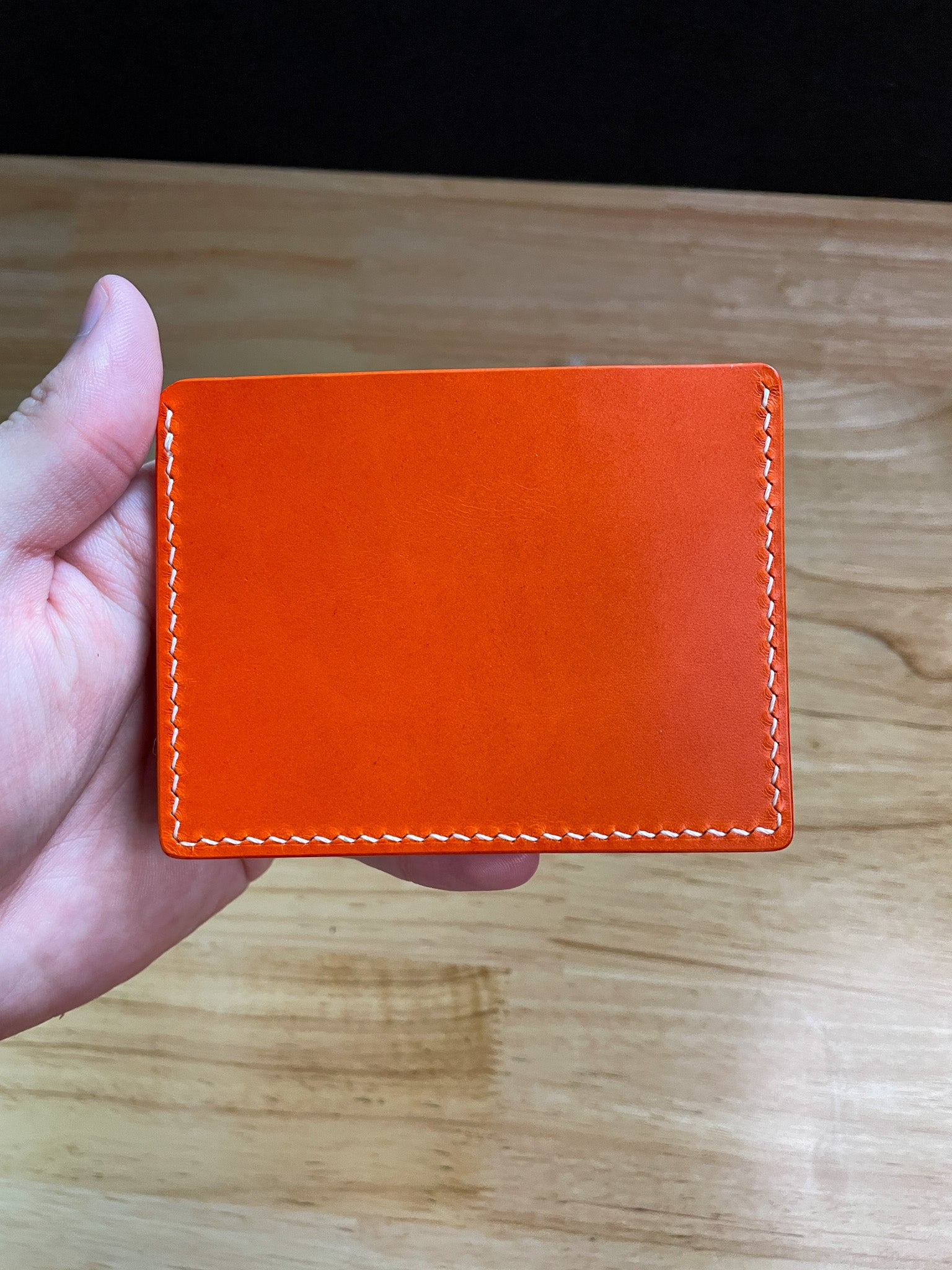 Orange Cardholder – Bronson Leatherworks