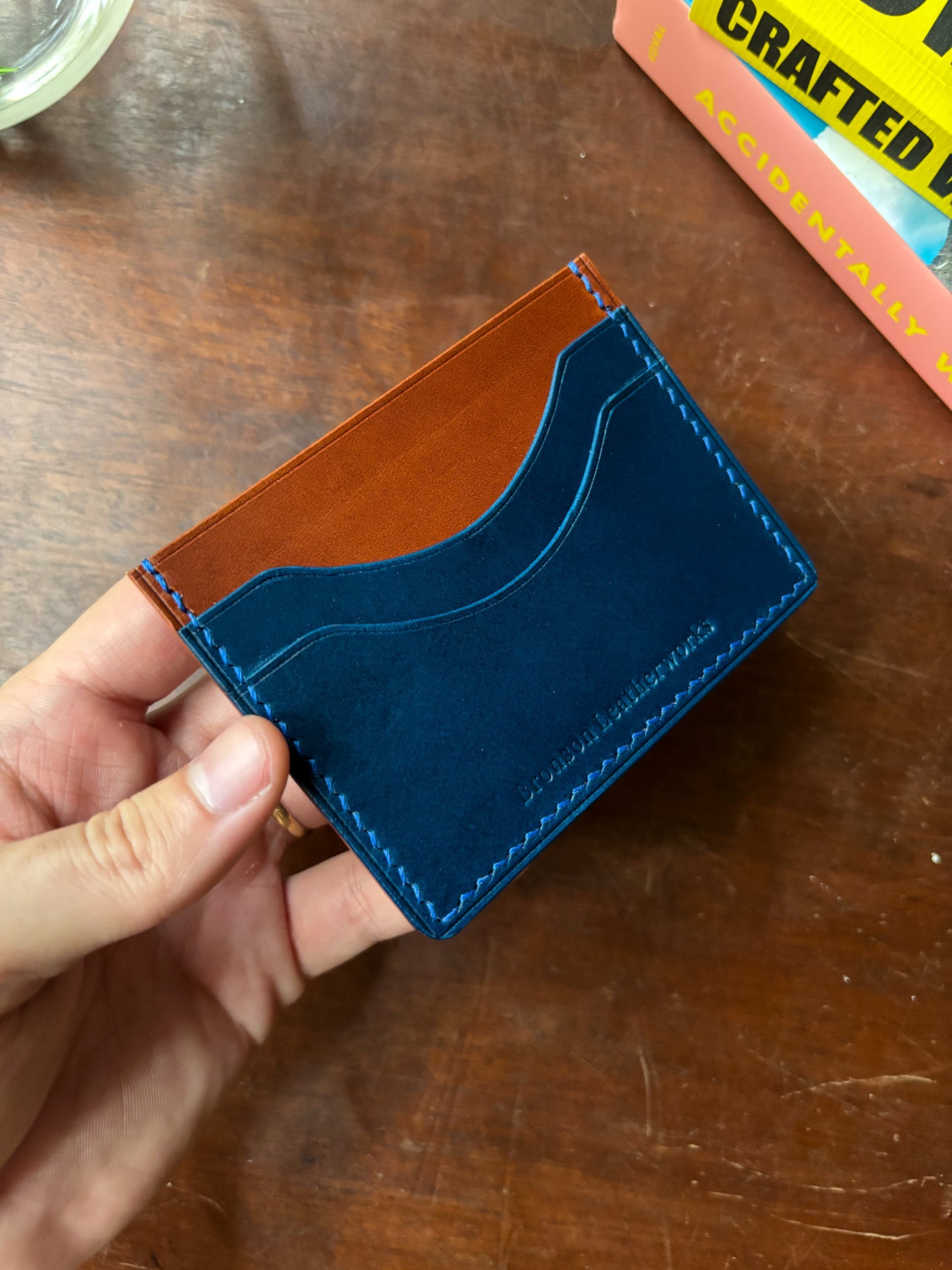 Chestnut and Blue Cardholder
