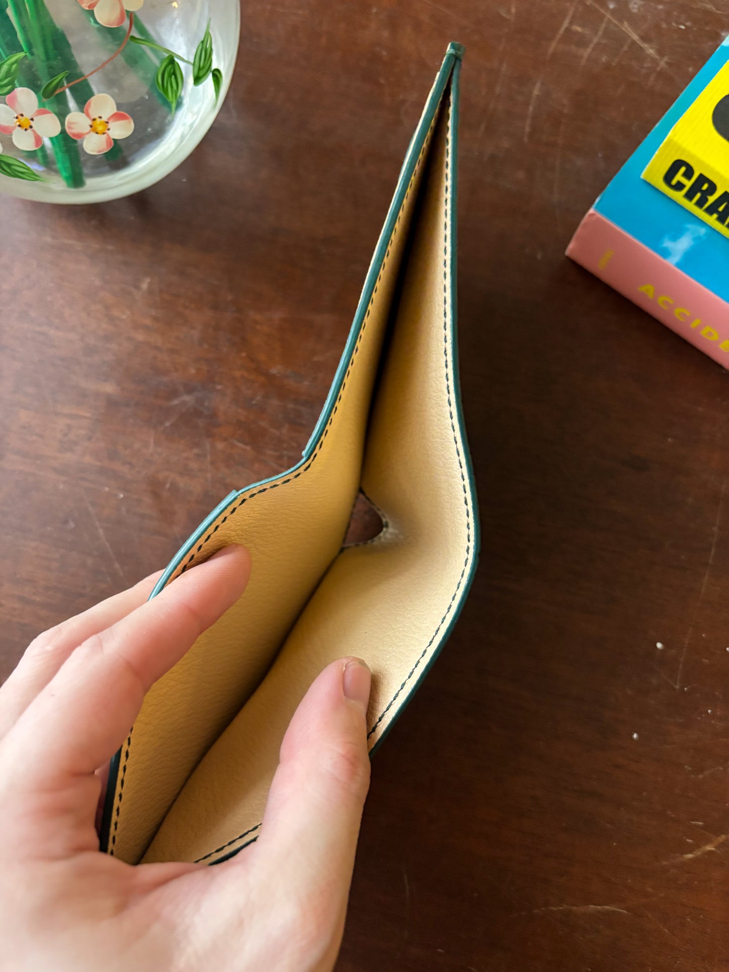 Forest Green American Wild Alligator and Chevre Billfold