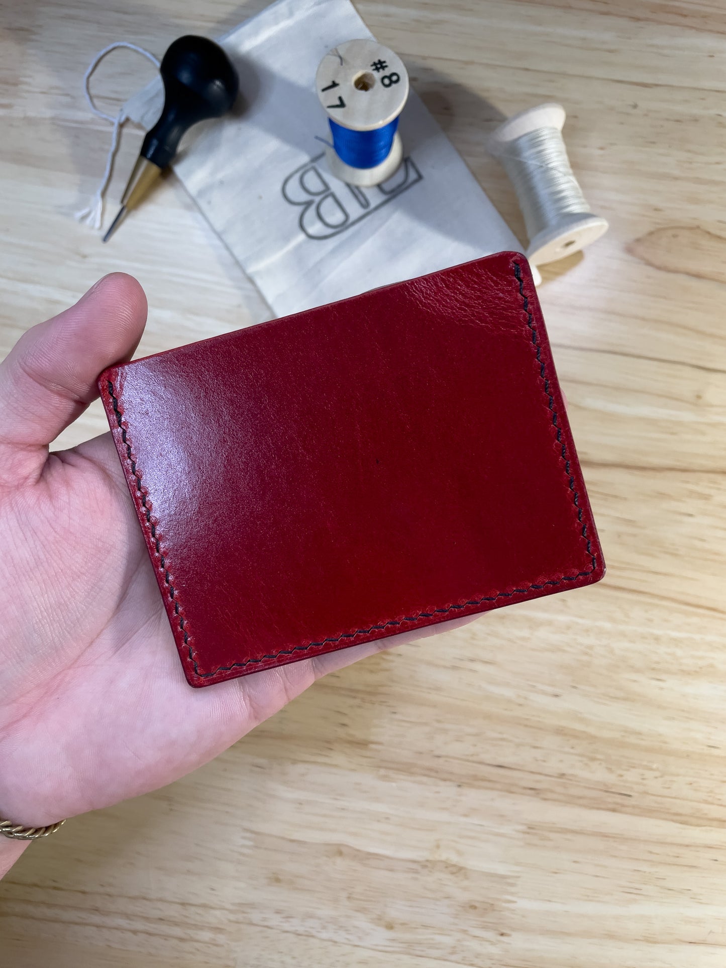 Ruby Red and Black Cardholder