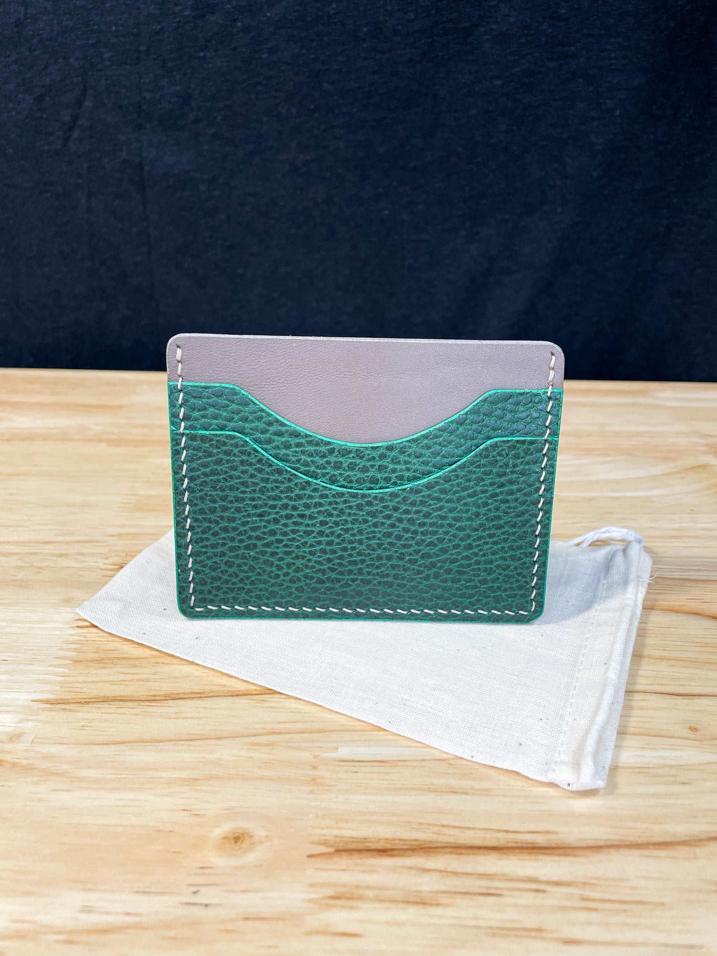 Green and Taupe Cardholder