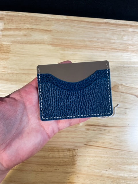 Blue and Taupe Cardholder