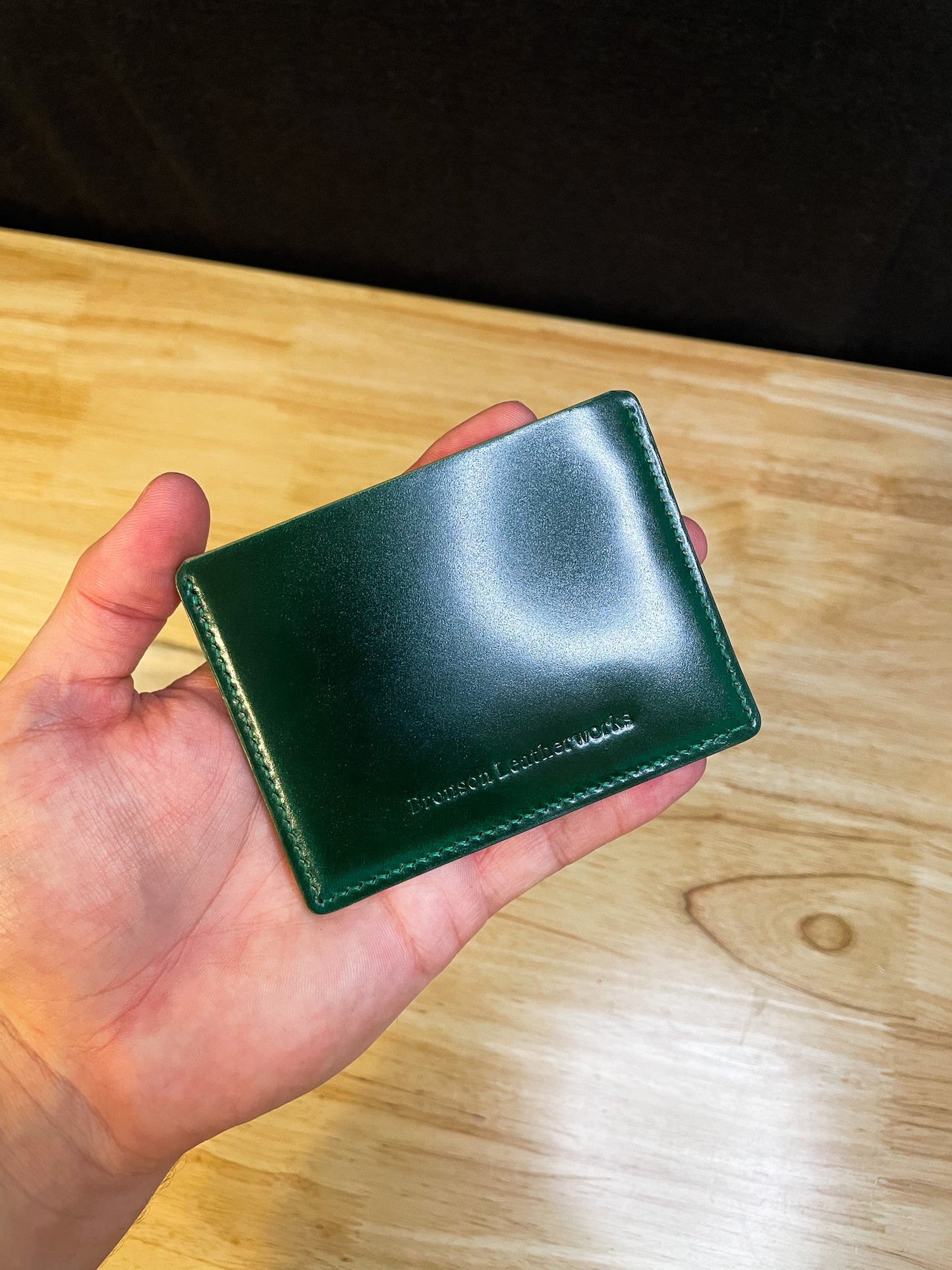 Shell Cordovan Green Cardholder